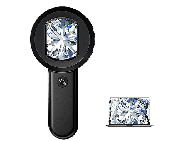 For Charging High Definition 100 Times Handheld Antique Jewelry Magnifying Glass Led Light Identification Diamond GIA Waist Edge