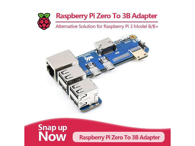 Raspberry Pi Zero To 3B Adapter, Alternative Solution for Raspberry Pi 3 Model B/B+, Based On Raspberry Pi Zero
