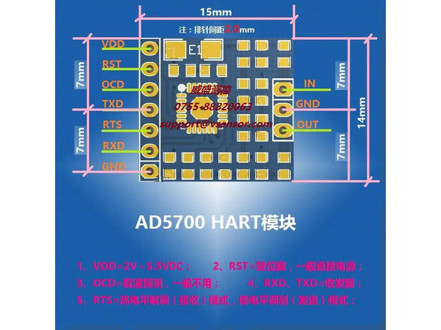 HART Evaluation Module AD5700-1, HART MODE Programmer, Modem, HART Protocol