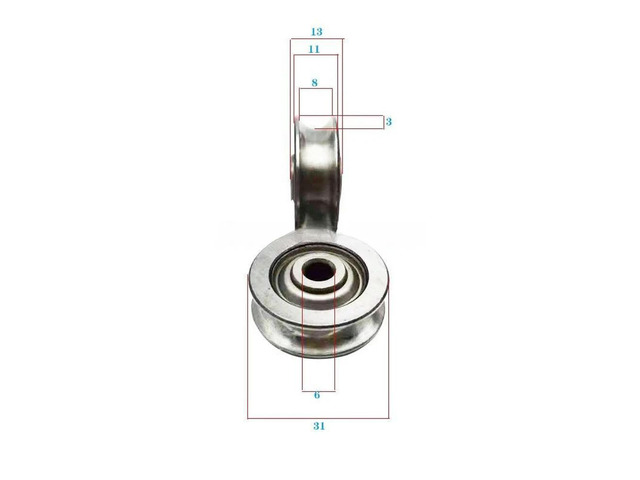 Outer ring slotted bearing, groove U-shaped H-shaped V-shaped slotted alignment wheel 6 * 31 * 11/13 R4 width8 depth3 5pcs