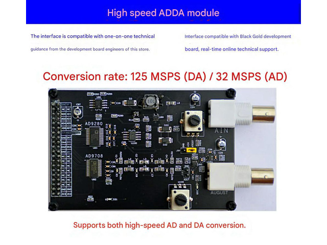 High-speed AD DA module, data acquisition, signal source, waveform generator, FPGA development board /9280/9708