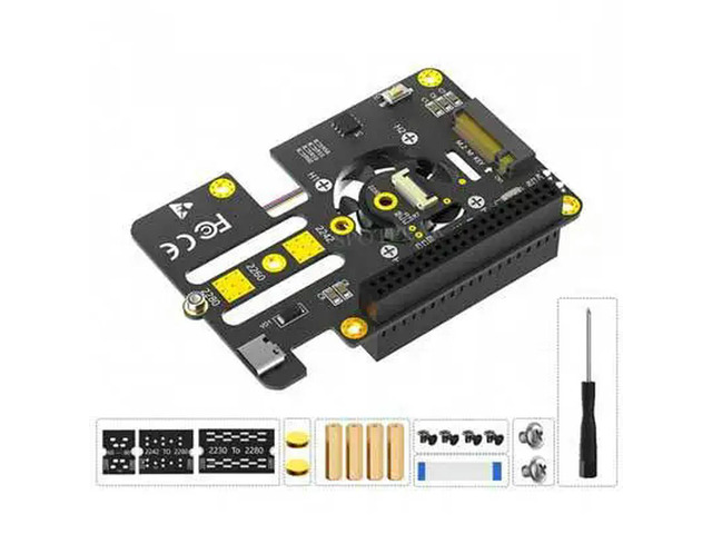 For PCIE To M.2 NVMe SSD 2280 SSD 3-in-1 Expansion Board with Fan