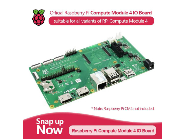 Official Raspberry Pi Compute Module 4 IO Board, suitable for all variants of Raspberry Pi Compute Module 4