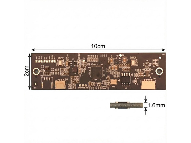 2-array Micr 60degree Directional Pickup Echo Cancellation Noise Suppression AI-powered Noise Reduction with Source Localisation