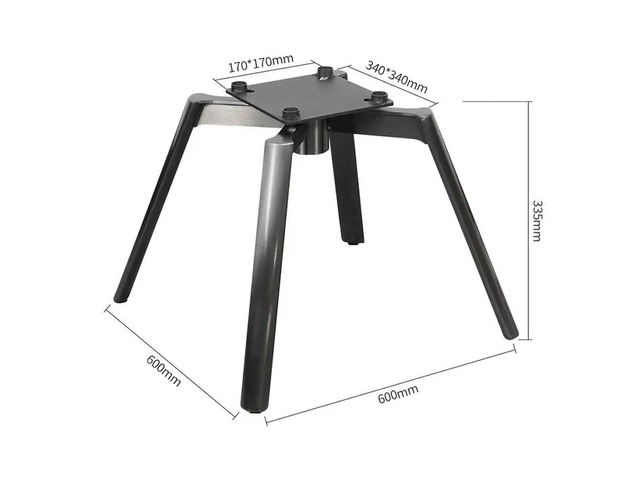 For Designer Titanium Black Stainless Steel Spider Foot Chair Base Lounge Chair Office Chair Support Foot Accessories Factory
