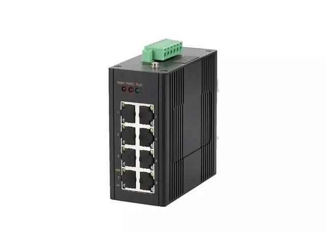 Mien2208e industrial ethernet switch, 8-port 10/100 mbps din rail mount, compact design, with 5-year warranty