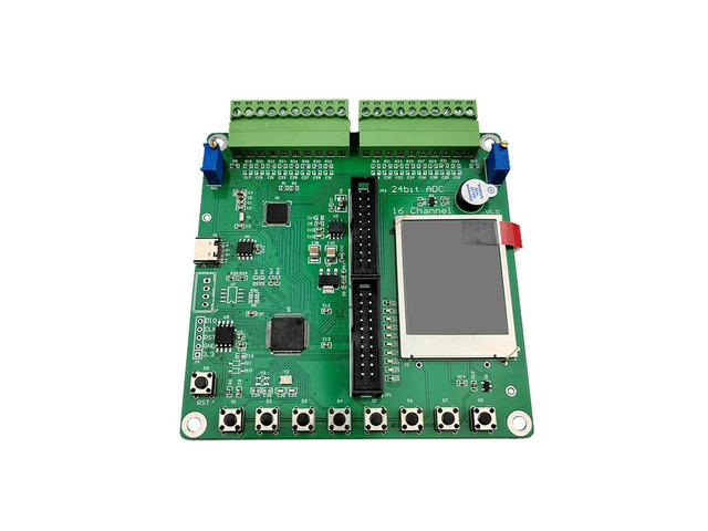 ADS1258 16-channel 24-bit High-speed High-precision ADC Analog Signal Acquisition Module Evaluation Board Card