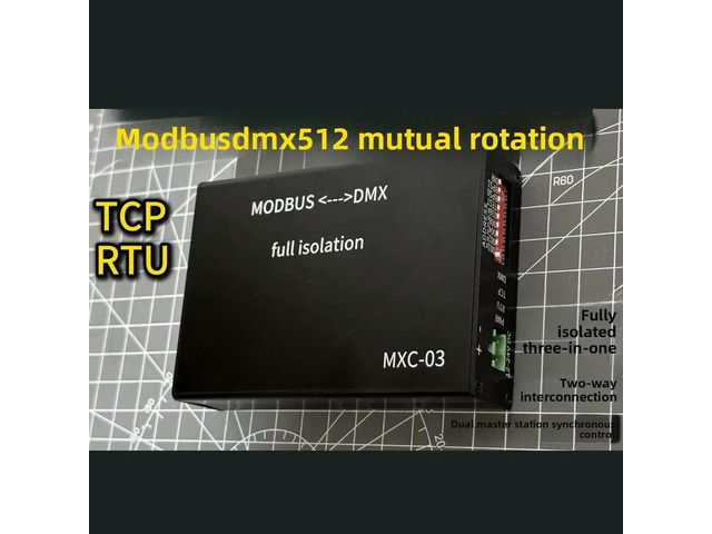 Fully isolated version modbus TCP RTU dmx512 protocol mutual conversion PLC dimming color dimming colorful lighting control
