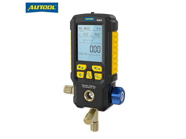 AUTOOL LM130 Refrigerant Gauge, Car Air Conditioning Refrigerant Pressure Gauge