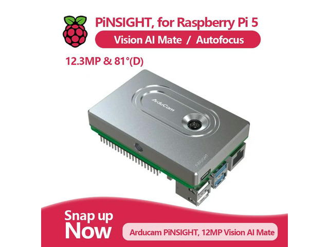 PiNSIGHT, 12MP Vision AI Mate for Raspberry Pi 5
