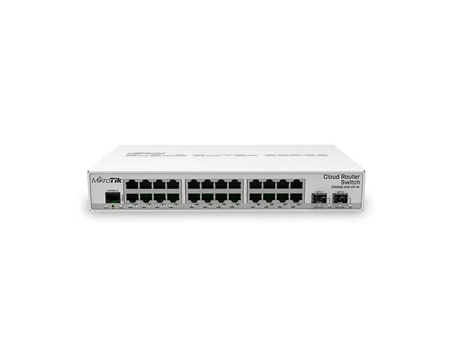 MikroTik CRS326-24G-2S+IN 10 Gigabit Silent Desktop Switch 24 Ethernet Ports 20k Fiber Port