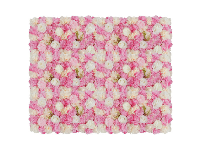 12Pcs Flower Wall Panel Set 15x15 Inch Artificial Silk Flower Wall Backdrop 3D Rose Hydrangea Floral Mat Wedding Backdrop Wall, Photo Background,...