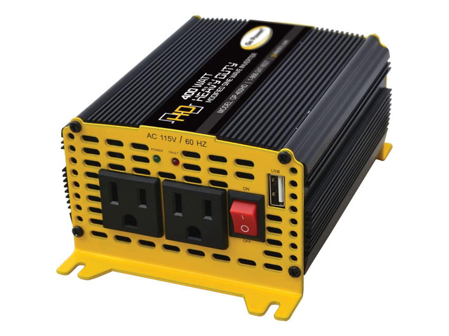 GoPower! GP-400HD Heavy-Duty Modified Sine Wave Inverter - 400 Watt / 12V