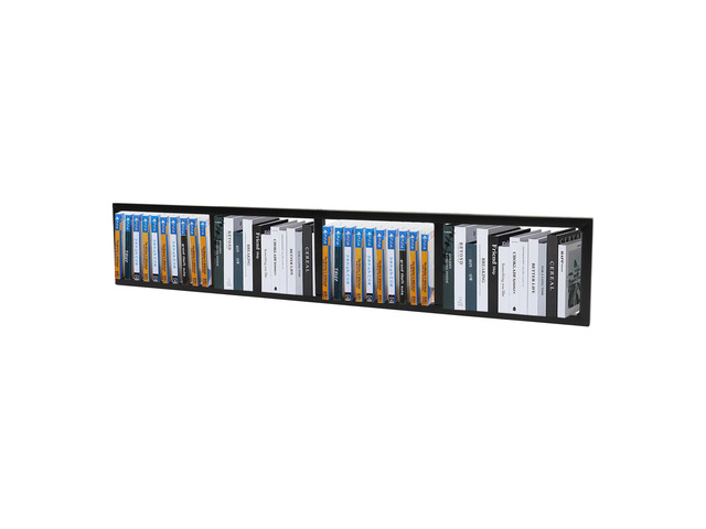 3 Pcs CD DVD Storage Shelf, 34 Inch Wall Mount Media Shelf Metal CD Storage Rack with 4 Compartments, Video Game Organizer Wall Mount for Living...