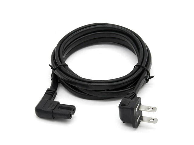 Replacement 5FT 90° Right Angle 2Prong AC Power Cord Cable for Samsung HW-Q700B HW-Q600B HW-Q60B Soundbar System