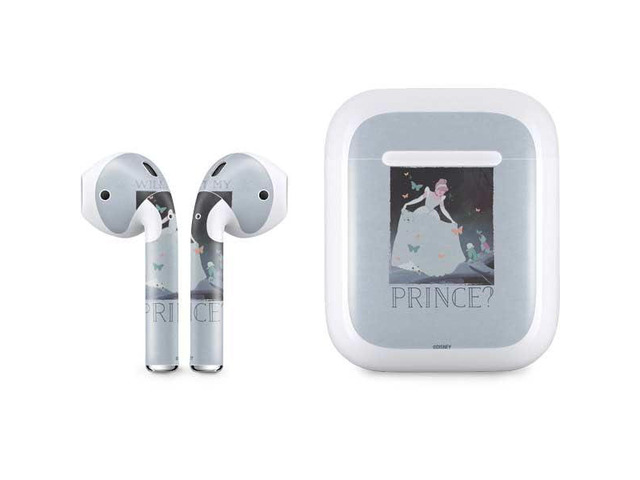 Decal Audio Skin Compatible with Apple AirPods - Officially Licensed Disney Cinderella Will I Meet My Prince Design