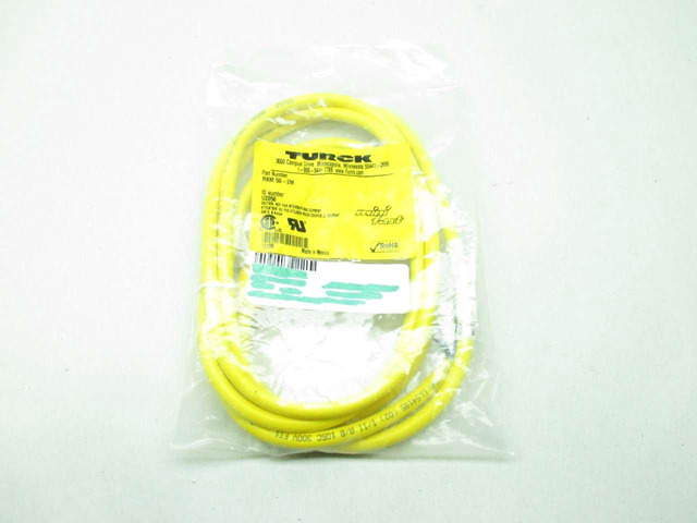 RKM 50-2M 18 AWG, 2 Meter Length, 5 Wire, 7/8' MINIFAST, CORDSET, Nickel Plated Brass Coupling, PVC Jacket, Single Ended, Straight Female...