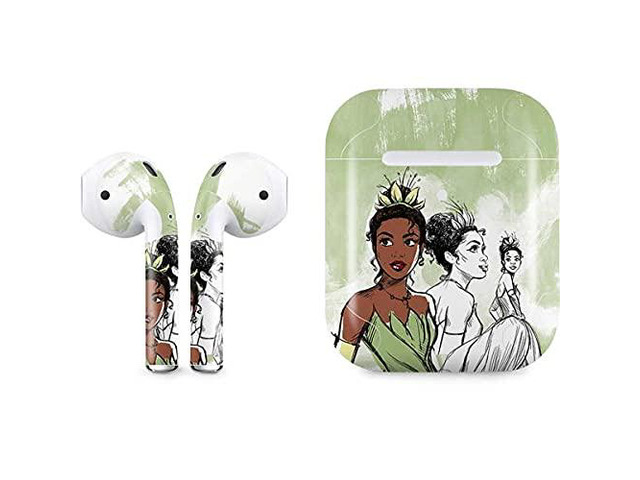Decal Audio Skin Compatible with Apple AirPods 2 - Officially Licensed Disney Princess Tiana Sketch Design