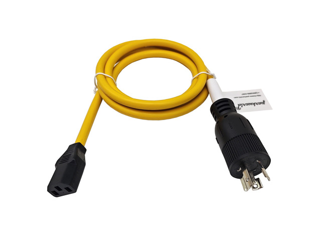 67560 Computer Power Cord NEMA L6-15P to IEC C13, 15A, 250V, SJTW 14AWG/3C (6FT)