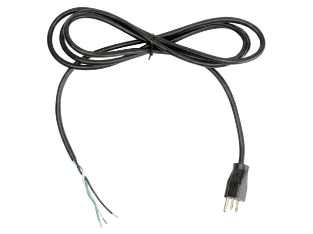 110V Power Supply Cord - Heavy-Duty Vinyl Cable (8 foot) Durable Molded Male Plug, Moisture-Resistant Vinyl Jacket, Versatile Equipment Replacement
