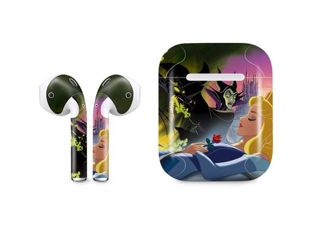 Decal Audio Skin Compatible with Apple AirPods - Officially Licensed Disney Villains Sleeping Beauty and Maleficent Art Design