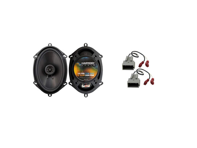 Rear Door Speakers HA-R68 Fits Ford F-350 1997-1998 Super Duty 6x8 size, OEM factory replacement upgrade, simple bolt-in mounting, clear balanced...