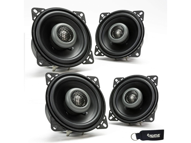 Two Pairs of Formula 4 Inch 2-Way Coaxial Car Speakers - FKB110