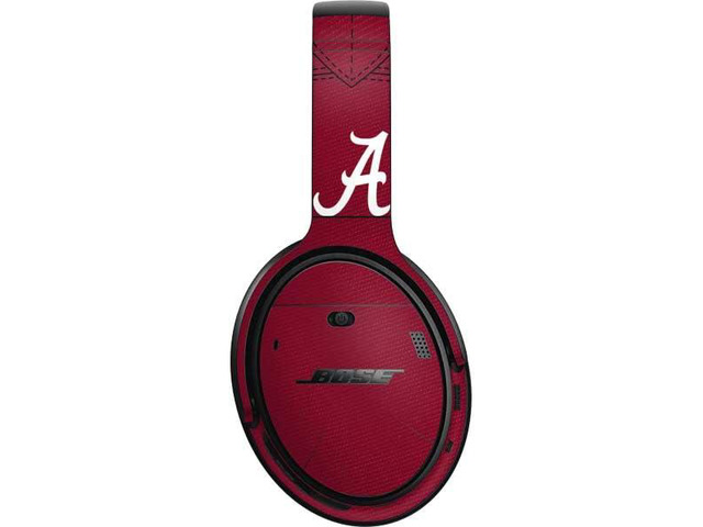 Decal Audio Skin Compatible with Bose QuietComfort 35 II Headphones - Officially Licensed University of Alabama Maroon Jersey Design