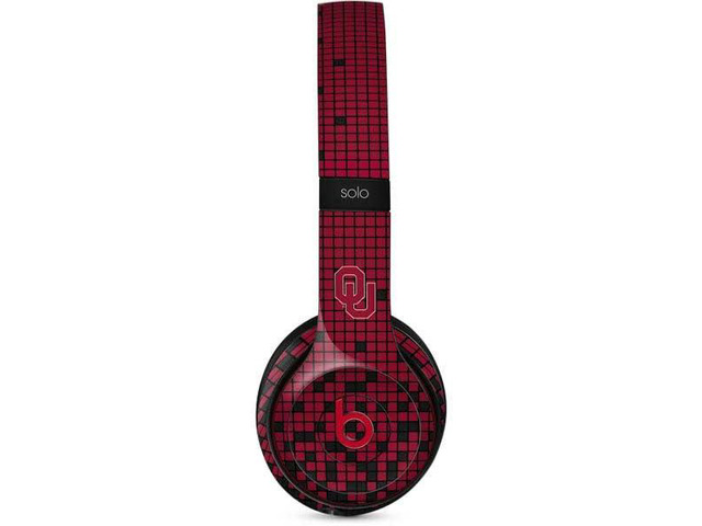 Decal Audio Skin Compatible with Beats Solo 3 Wireless - Officially Licensed University of Oklahoma Sooners Red Digi Design