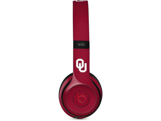 Decal Audio Skin Compatible with Beats Solo 3 Wireless - Officially Licensed University of Oklahoma Sooners Cracked Design