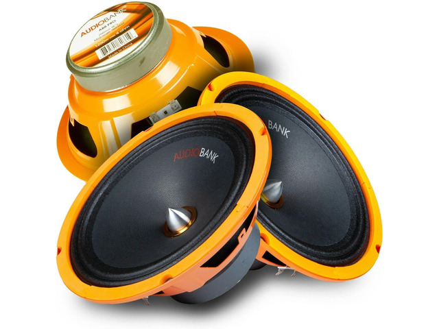2X AB8Pro Series 8' Midrange Coaxial Loud 1200W Speaker 4-Ohms - Pair (2 Pieces) for Car, Van, ATV, Motorcycle, and Competition