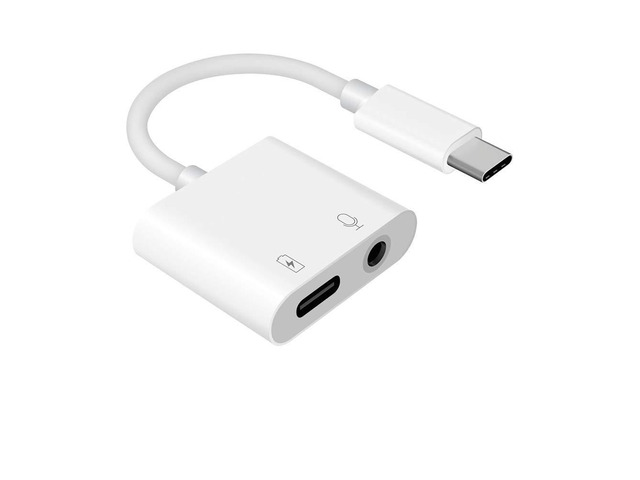 Pro Headphone 3Amp Aux Adapter Compatible with Acer Liquid Jade Primo Plus USB-C 3.5mm Audio & Hi-Power Charging Port (Charge While You Listen)