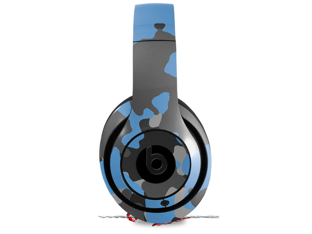 Skin Decal Wrap Compatible with Beats Studio 2 and 3 Wired and Wirelesss WraptorCamo Old School Camouflage Camo Blue Medium Skin Only Headphones...