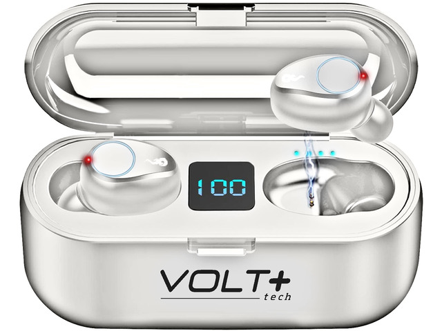 Wireless V5.3 Bluetooth Earbuds Compatible with Xiaomi Poco X6 Pro and 2,000Mah PowerBank LED Display, Mic 8D Bass IPX7 Waterproof/Sweatproof