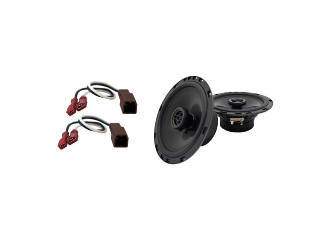 6.5' Speakers and Harness Fits Nissan Hardbody 1995-1997 Direct factory replacement pair, grills included, plug-in wiring hookup, easy bolt-in...