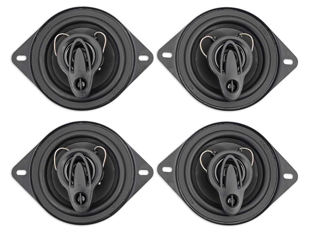 RV35.3A 3.5' 3-Way CEA-Rated Car Speakers, 4 Ohm, 4-Pack 200W Peak / 60W RMS, Polypropylene Cone, PEI Dome Tweeter, Super Tweeter, OFC Voice...