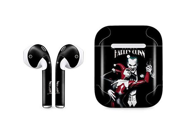 Decal Audio Skin Compatible with Apple AirPods 2 - Officially Licensed DC Comics The Joker Batman: Harley Quinn Cover #1 Art by Alex Ross. Piece...
