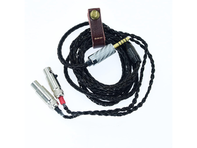 4.4mm 4.4 to Balanced Earphone Headphone Upgrade Cable Silver Plated for Audeze Classic LCD 3 LCD-2 LCD2 LCD-4 4c 4z xc 2c 5 mx4 CRBN (13ft, Black)