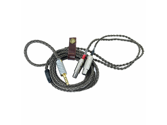 4.4mm 4.4 to Balanced Earphone Headphone Upgrade Cable Silver Plated for Audeze Classic LCD 3 LCD-2 LCD2 LCD-4 4c 4z xc 2c 5 mx4 CRBN (5ft, Grey)