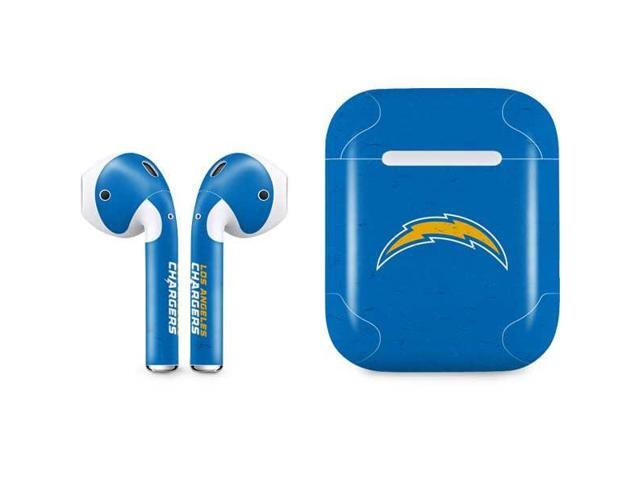 Decal Audio Skin Compatible with Apple AirPods - Officially Licensed NFL Los Angeles Chargers - Alternate Distressed Design