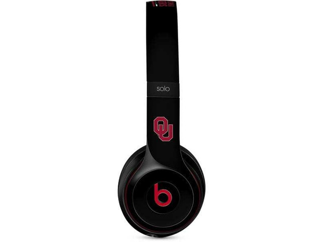 Decal Audio Skin Compatible with Beats Solo 3 Wireless - Officially Licensed University of Oklahoma Sooners Est 1890 Design
