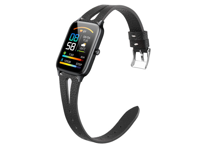Compatible with Dyurwa P97 Smart Watch Band, Slim Vintage Leather Strap Replacement Compatible for Soudorv P97, Dyurwa P97 Smart Watch