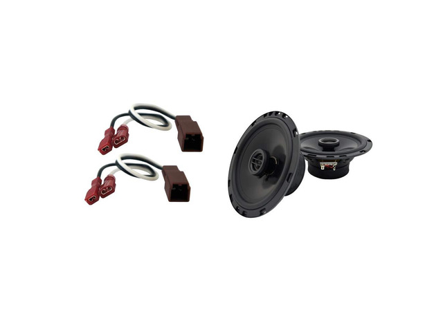 Fits Nissan Altima 2002-2016 Front Door Speakers with Harness 6.5 inch 300 watt upgrade, plug-and-play wiring adapter included, direct...