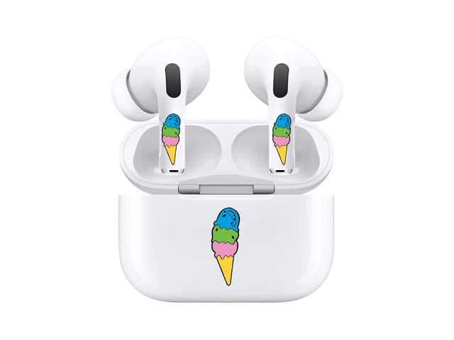 Cute Stickers for AirPods Pro & AirPods Pro 2 - Ice Cream Stickers, Ice Cream Cone Decals, Headphone Accessories, Sticker Decal for Headphone...