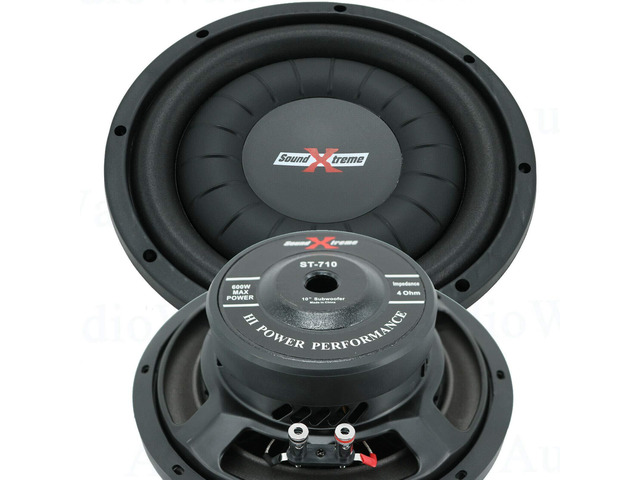 1x SoundXtreme ST-710 10 Inch Sub 600 Watts Max Power Car Audio Shallow-Mount Ultra Slim 10' Truck Competition Subwoofer Single 4 Ohms Voice Coil...