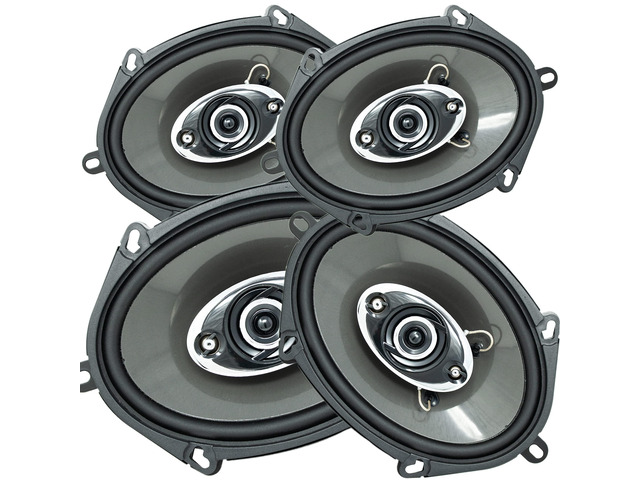 4X K7 5x7 / 6x8 in 4-Way 380 Watts Coaxial Car Speakers CEA Rated 4 Ohm for Car, RV, ATV, Motorcyle (2 Pairs) (4 Speakers)