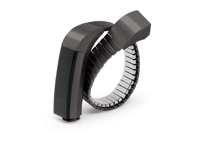 Twist-O-Flex Metal Expansion Stainless Steel Stretch Band Replacement for The Fitbit Alta and Alta HR in Brushed Silver and Black by