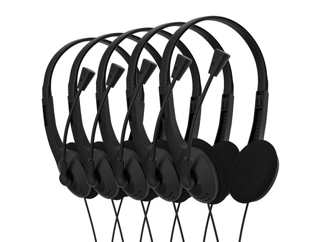 Stereo Headsets with Microphone, On-Ear Wired Headphones 3.5mm Jack Stereo Computer Headphones with Mic for Office, Meetings, PC, Laptop, Call...