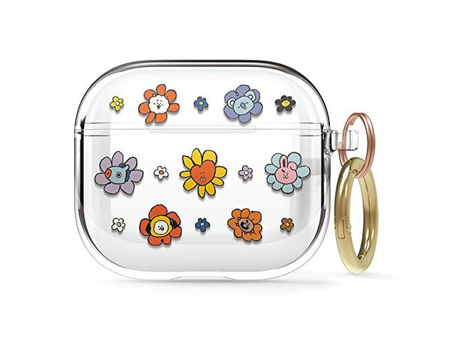 l BT21 Flower Clear Case for AirPods 3 Durable TPU Material, Reduced Yellowing, Clear Protection, Wireless Charging [Official Merchandise]...