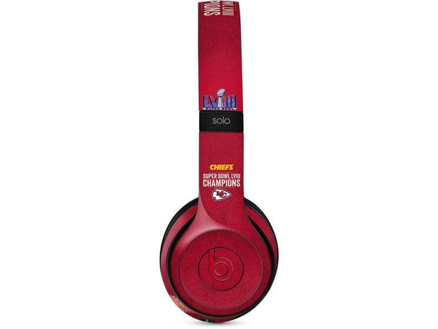 Decal Audio Skin Compatible with Beats Solo 3 Wireless - Officially Licensed NFL Chiefs Super Bowl LVIII Champions Design